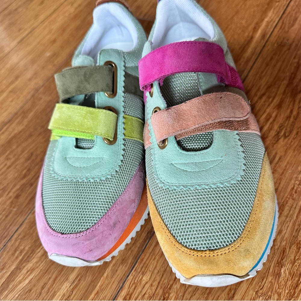 Charlotte Stone Colorful Velcro Sneakers